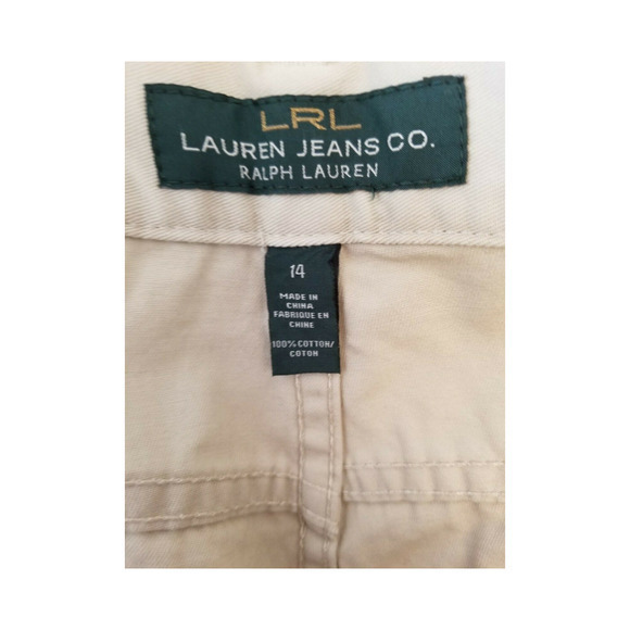 Ralph Lauren LRL Women's Size 14 Jeans Classic Midcalf Pants Beige - Picture 5 of 5